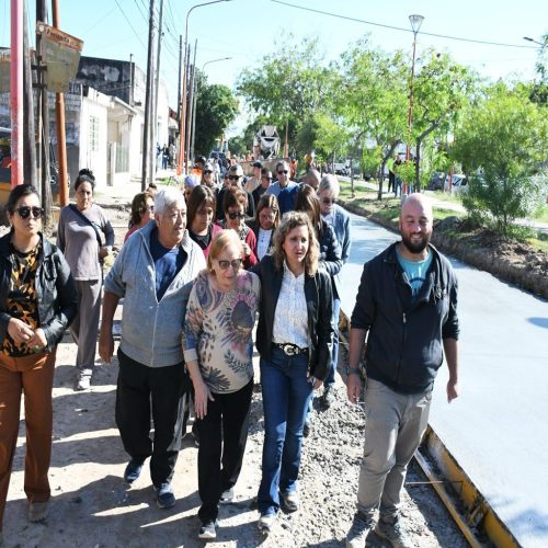 El avance de la obra de repavimentación de la Av. Colón