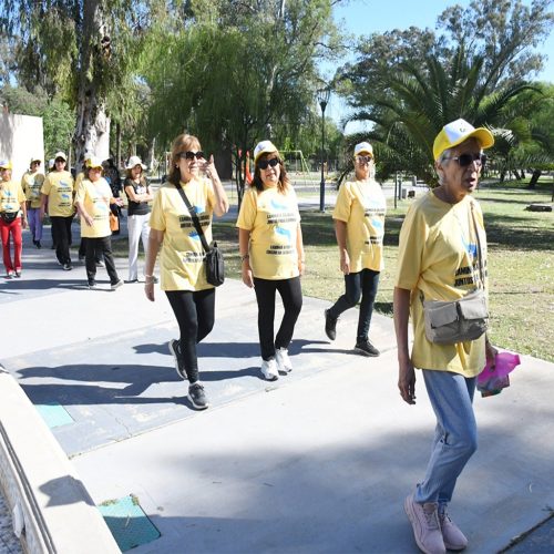 Caminata para concientizar sobre la diabetes con jubilados