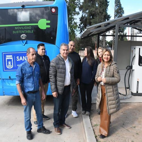 Visita a la estación de carga de los colectivos eléctricos